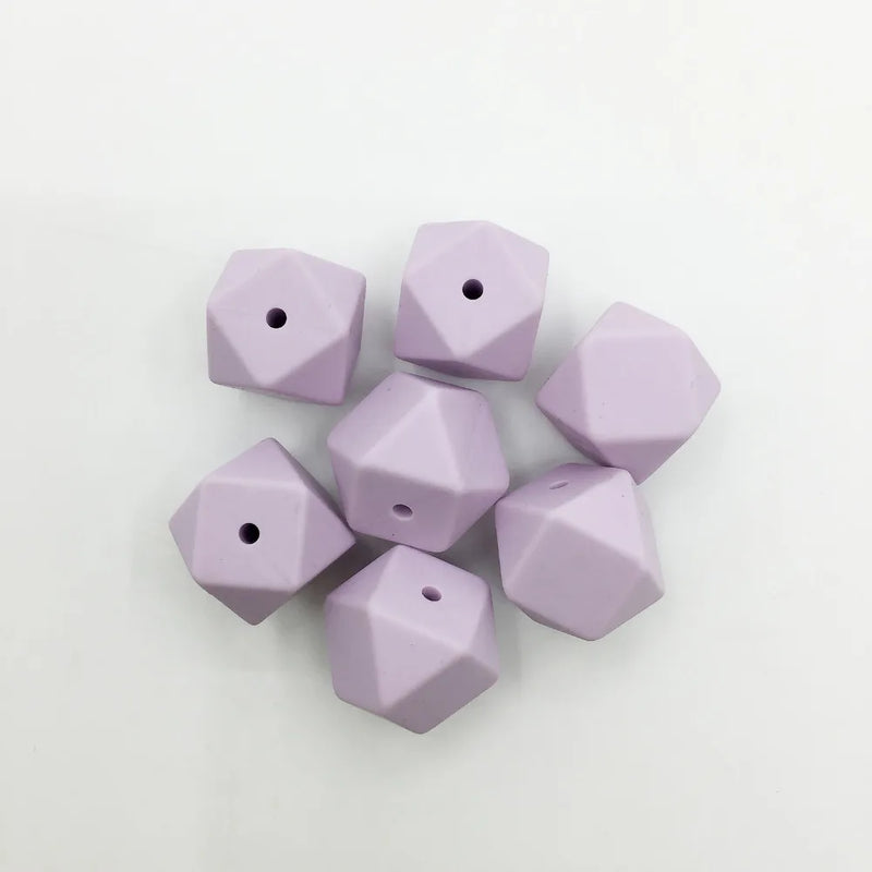 23.2MM Geometric Hexagon Silicone Beads Lot of 20pcs