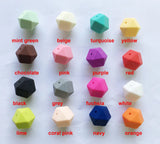 23.2MM Geometric Hexagon Silicone Beads Lot of 20pcs