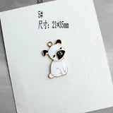 Dripping Colorful Alloy Animal Charms for DIY Jewelry Making