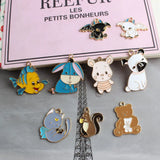Dripping Colorful Alloy Animal Charms for DIY Jewelry Making