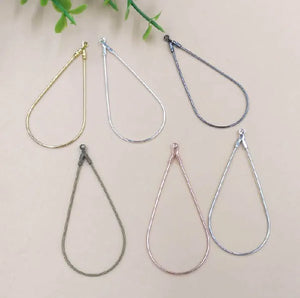 Teardrop Charms Earring & Pendant Findings Multi-color Plated
