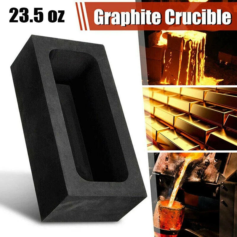 23.5OZ Graphite Ingot Bar Mold for Silver Melting