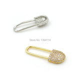 Micro Pave Clear CZ Lock Charm for Necklaces Jewelry