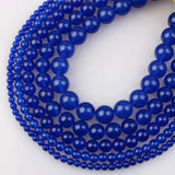 Natural Stone Beads Aquamarine Jade Round Loose Beads for DIY Jewelry Making