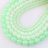 Natural Stone Beads Aquamarine Jade Round Loose Beads for DIY Jewelry Making
