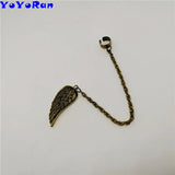 Punk Retro Angel Wing Tassel Chain Clip Earrings Ear Cuff for Woman