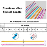 23 Pieces Tunisian Crochet Hooks Set 3-10 mm Bamboo Knitting Needle