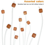 23pc Tunisian Crochet Hooks Set 3-10mm Bamboo Knitting Needle Bead Carbonized