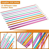23pc Tunisian Crochet Hooks Set 3-10mm Bamboo Knitting Needle Bead Carbonized
