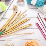23 Pieces Tunisian Crochet Hooks Set 3-10 mm Bamboo Knitting Needle
