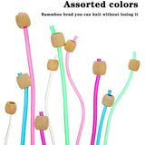 23-Piece Tunisian Crochet Hooks Set 3-10mm Bamboo Knitting Needle with Bead