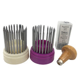 23-Piece Bead Tool Set with Wood Handle Diamond Stone Pearl Grain Tool Set