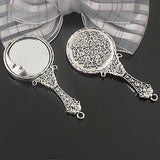 4PCS Oval Round Zinc Alloy Glass Mirror Charms Pendants Diy Jewelry Findings