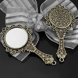 4PCS Oval Round Zinc Alloy Glass Mirror Charms Pendants Diy Jewelry Findings