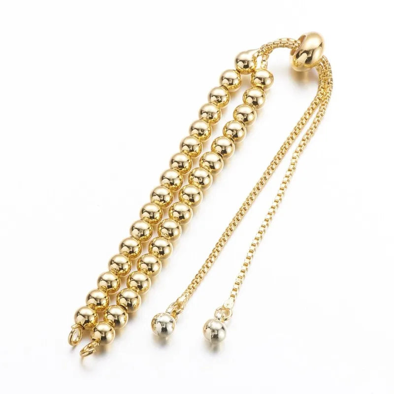 230mm Brass Charm Chain Bracelet for Wedding Jewelry