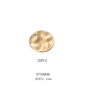 20PCS 24K Plated Brass Disk Pendants Charms for DIY Jewelry Making