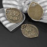 20PCS Antique Bronze Flower Charms Pendants 30x23MM