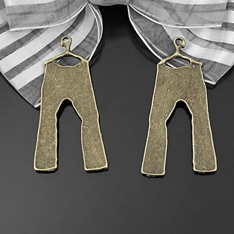 10PCS Antique Bronze Trousers Charms Pendants Jewelry DIY Supplies
