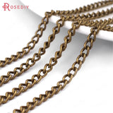 2M Width 3MM 3.5MM Antique Bronze Copper Chain for Jewelry DIY