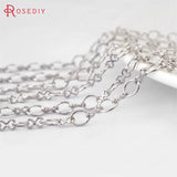 3.5MM Copper Oval Link Chains Necklace DIY Jewelry Findings