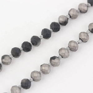 Faceted Glass Rosary Bead Chains, Lady Necklace Jewelry PD-10
