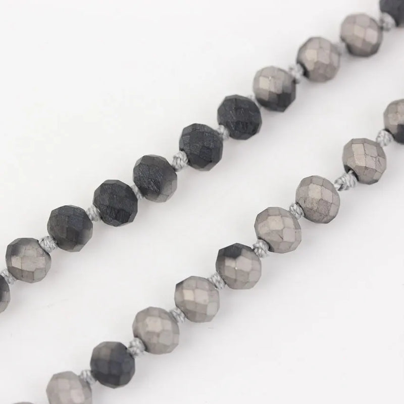 Faceted Glass Rosary Bead Chains, Lady Necklace Jewelry PD-10