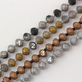 Faceted Glass Rosary Bead Chains, Lady Necklace Jewelry PD-10
