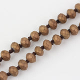 Faceted Glass Rosary Bead Chains, Lady Necklace Jewelry PD-10