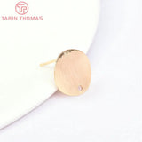 10 Pcs 12 MM Brass Drifted Wave Round Earrings Pins