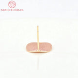 10 Pcs 12 MM Brass Drifted Wave Round Earrings Pins