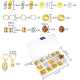 238pcs Dreadlock Rings Hair Beads Cuffs Clips Braid Spiral Hair Extension