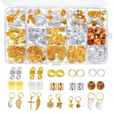 238pcs Dreadlock Rings Hair Beads Cuffs Clips Braid Spiral Hair Extension