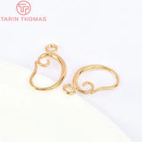 20PCS 11x16MM 24K Plated Brass Earrings Hooks Jewelry Accessories