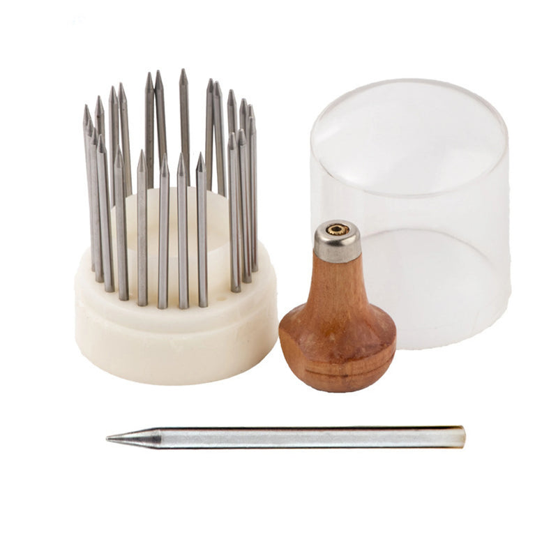 23PCS Stone Setting Tools Bead Grain Tools Set with Wood Handle