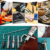 23Pcs Leather Sewing Tools Set DIY Hand Stitching Punch Carving Work