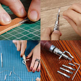 23Pcs Leather Sewing Tools Set DIY Hand Stitching Punch Carving Work