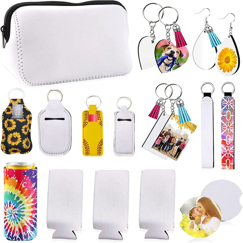 23Pcs Sublimation Blanks Set for DIY Crafts