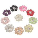 23mm Diamond Button Wedding Sewing Clothes Pearl Hair Accessories 5 Pcs