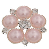 23mm Diamond Button Wedding Sewing Clothes Pearl Hair Accessories 5 Pcs