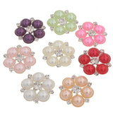 23mm Diamond Button Wedding Sewing Clothes Pearl Hair Accessories 5 Pcs