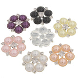23mm Diamond Button Wedding Sewing Clothes Pearl Hair Accessories 5 Pcs