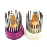 23pc Bead Grain Tool Set w/ Graver Wood Handle for Diamond Stone Setting