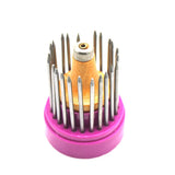 23pc Bead Grain Tool Set w/ Graver Wood Handle for Diamond Stone Setting