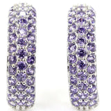 Moon Shape Pink Kunzite Orange Spessartine Garnet Amethyst Stud Earrings