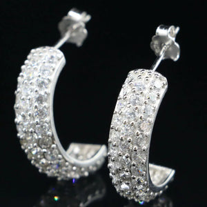 AAA+ Bright CZ 925 Sterling Silver Earrings