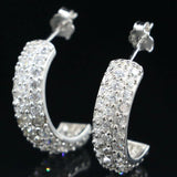 AAA+ Bright CZ 925 Sterling Silver Earrings