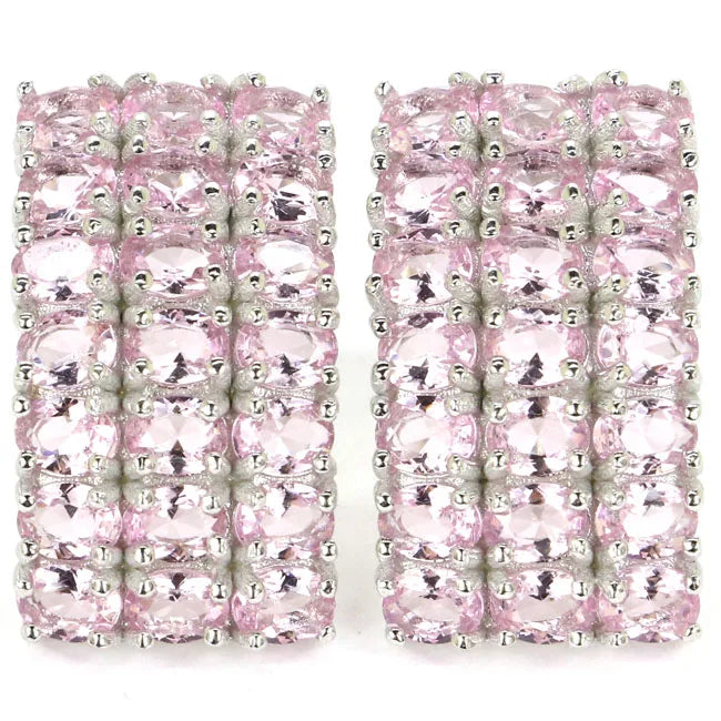 Peridot Tourmaline Tanzanite Amethyst Kunzite 925 Silver Earrings