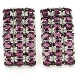 Peridot Tourmaline Tanzanite Amethyst Kunzite 925 Silver Earrings