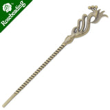 Antique Bronze Hair Stick with Peafowl Design