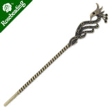Antique Bronze Hair Stick with Peafowl Design